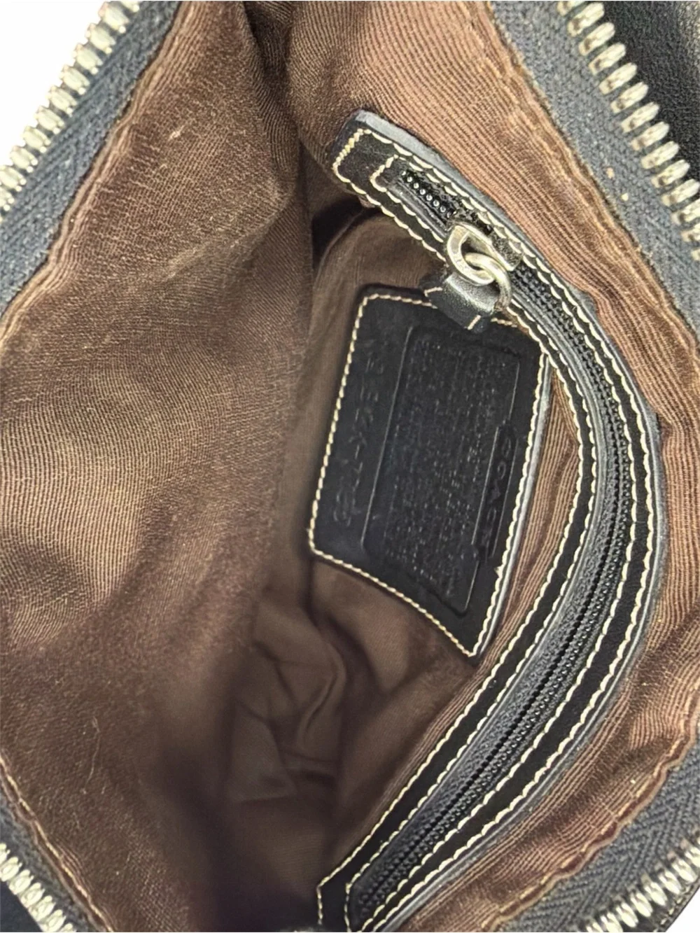 COACH 7785 Hamptons Demi Black Leather Shoulder Bag Y2K B2K-7785